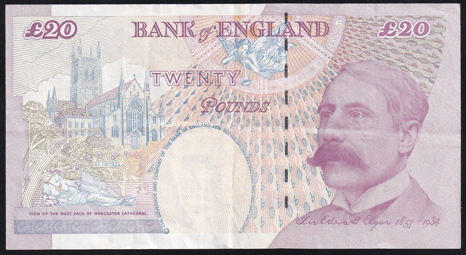 Banknoten: England 20 Pounds 1999 – Gebraucht aus Brugg AG von banknoten_muesli 1