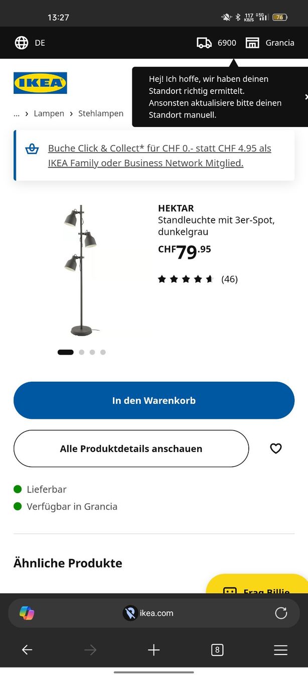 Ikea Lampes: IKEA Lampe Hektar – D'occasion à Hirschthal par pat_w8sx 2
