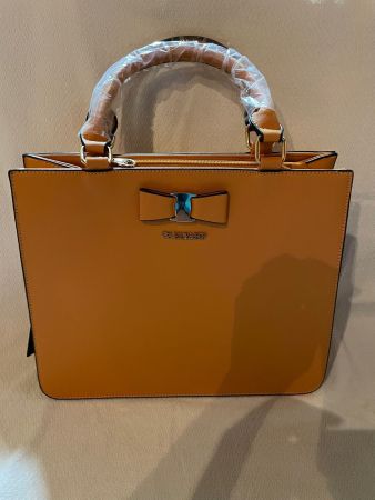Tasche shopper Handtasche Yellow gelb trolly mit fächern