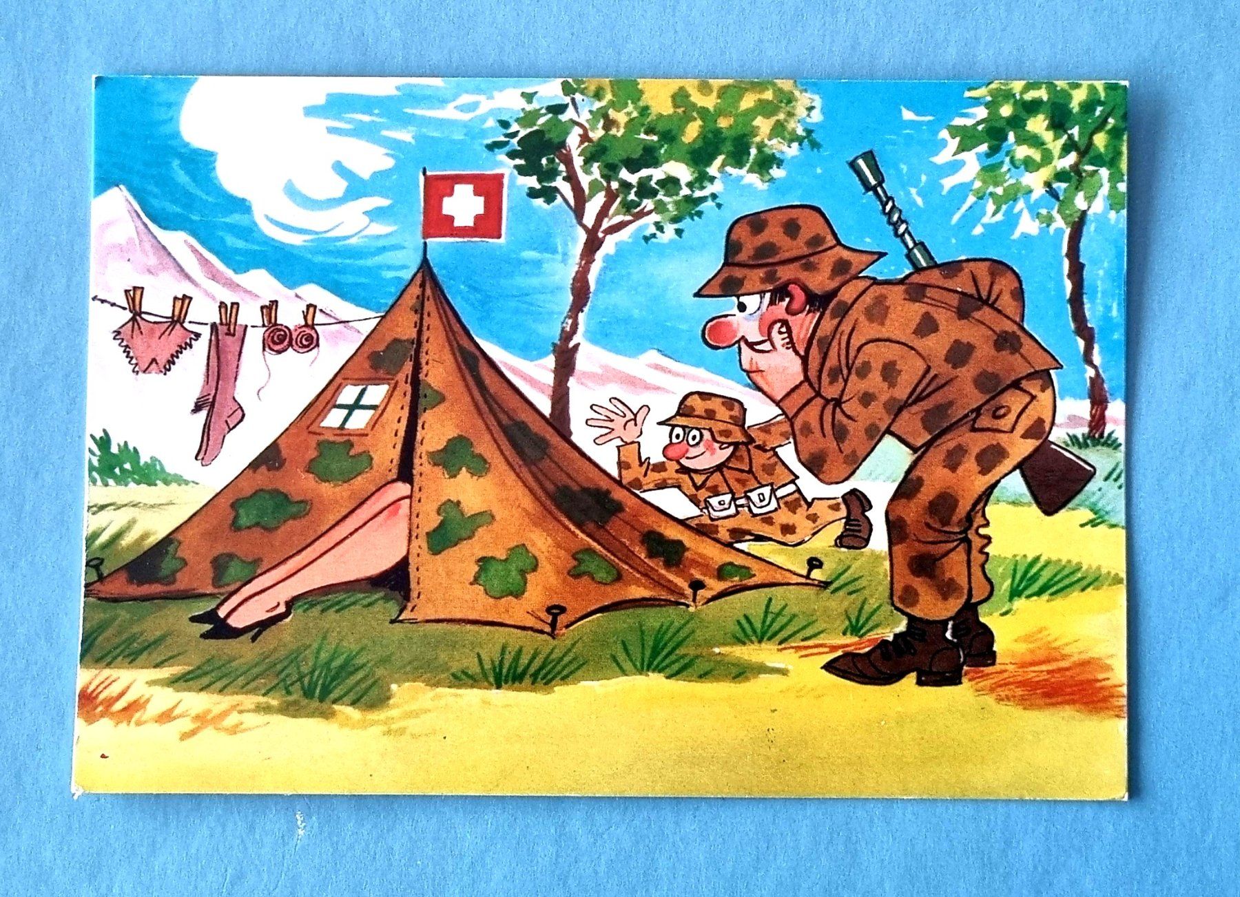 Cartes postales: Militär - Camping - Juxkarte – D'occasion à Rothrist par RROENK