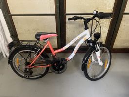 Kinder Velo California 20 Zoll weiss/rosa guter Zustand
