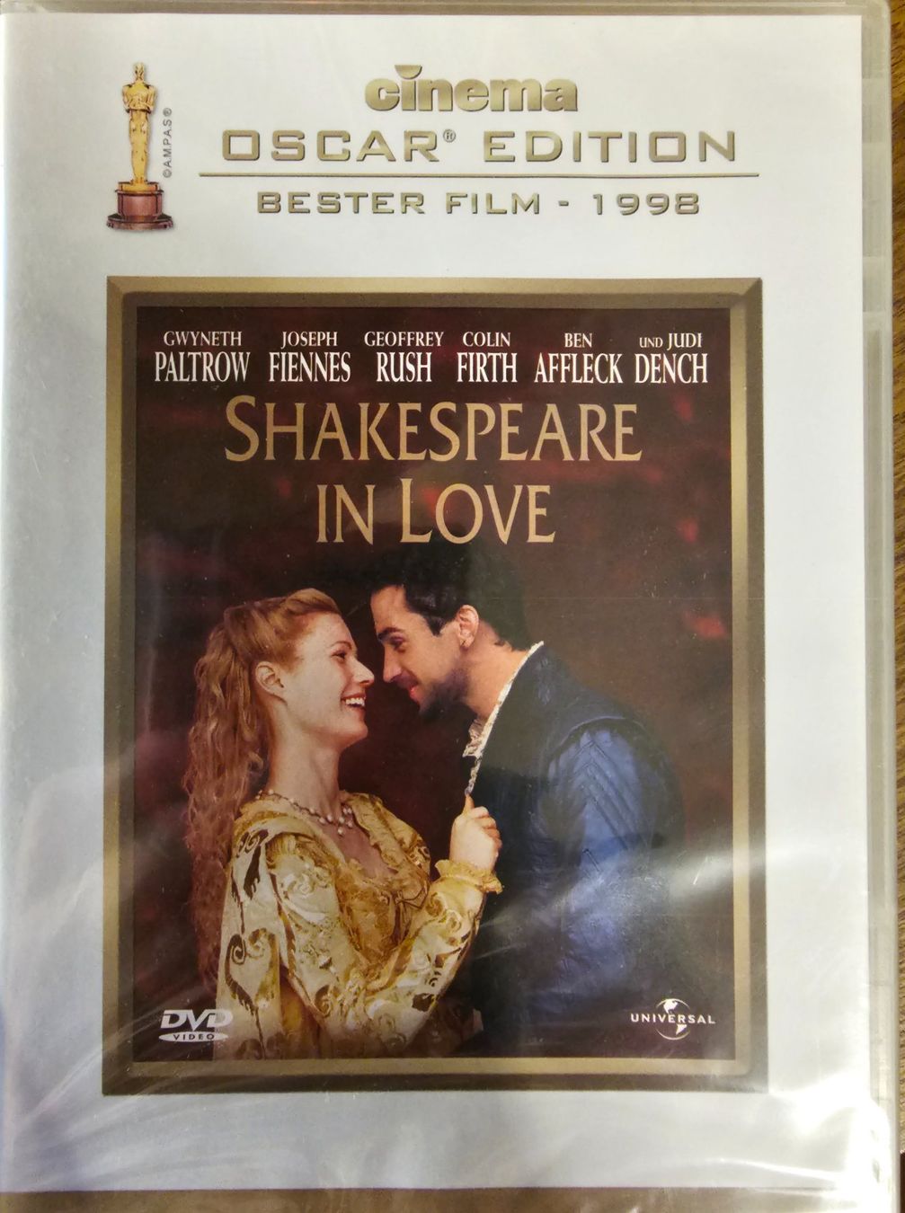 Tutti i DVDs: Shakespeare in Love – Nuovo e nell'imballaggio originale da Wahlen b. Laufen venduto da Cg10