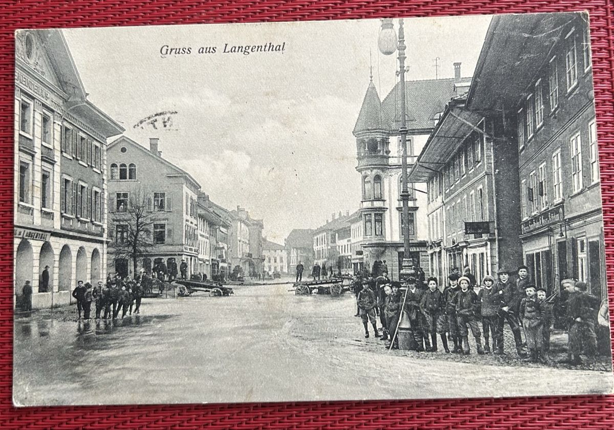 Cartes postales: Gruss aus Langenthal Hochwasser 1910 – D'occasion à Horw par Tellbub
