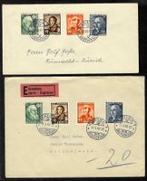 1942, J101-104, 2 Satzbriefe, davon 1x Eilsendung (15757)