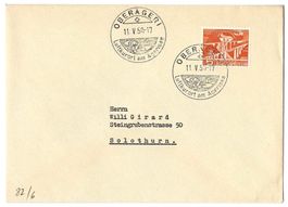 1950 Brief mit Kurortstempel K 82 von Oberägeri