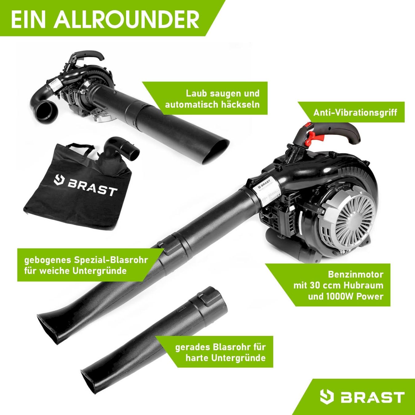 Laubbläser & Laubsauger: BRAST Benzin Laubsauger Laubbläser – Neu und originalverpackt aus Bottighofen von zaap 2