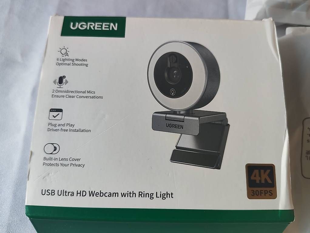 Webcams: UGREEN FineCam Lite 4K  4K Webcam mit Ring Light – Neu und originalverpackt aus St.Gallen von becks0815 1