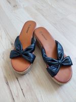 SCHWARZE SOMMER PANTOLETTEN GR. 37 *NEU*