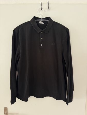 Lacoste Longarm Poloshirt, schwarz, Gr. 7, boxy fit