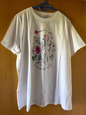 Damen T-Shirt My Style weiss Blumen Print 48/50 by Tchibo