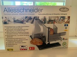 Allesschneider Vollmetall mit Glasplatte