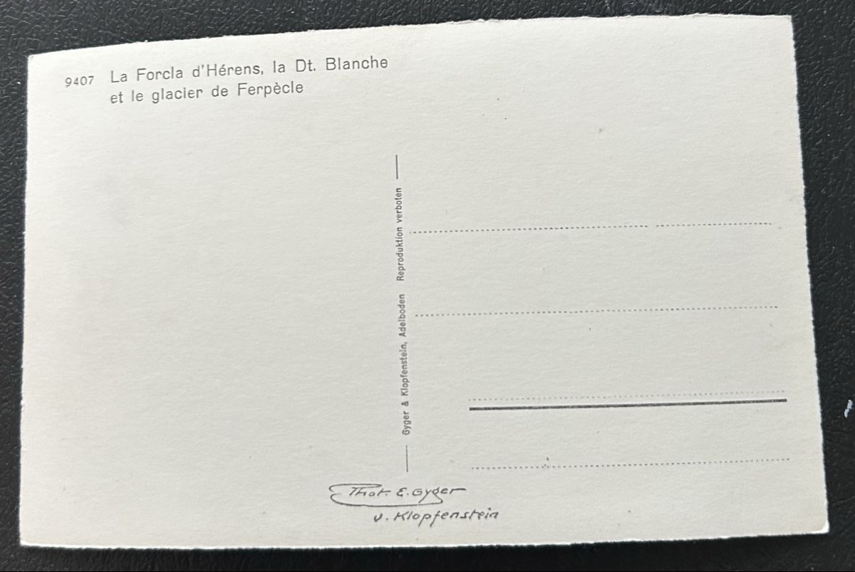 Cartoline postali: AK La Forcla d Herens – Usato da Horw venduto da Tellbub 1