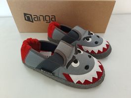 Nanga Hausschuhe/Finken Gr 26 Kinder Hai grau/rot, Neu