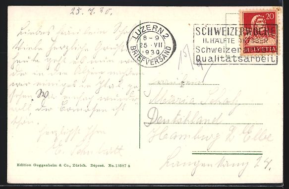Cartes postales: Luzern, Wasserstege mit Turm und Uferpan – D'occasion à Berlin par bartko-reher 1