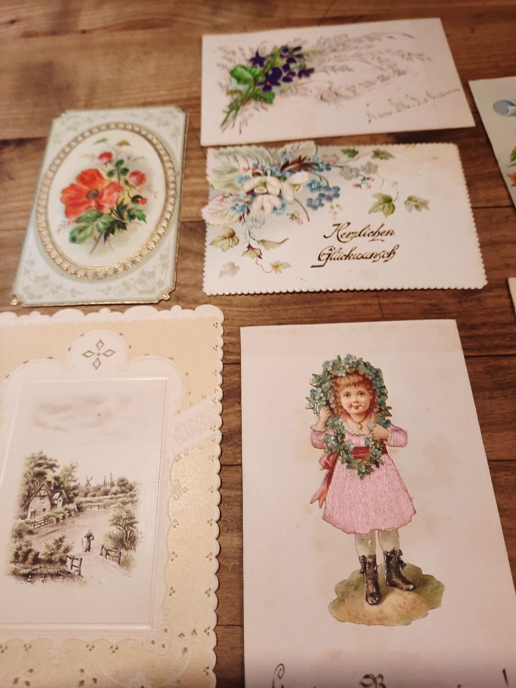 Carte collezionabili: Romantische,   nostalgische Glückwunsch-Kärtli – Usato da Busswil BE venduto da balu37 1