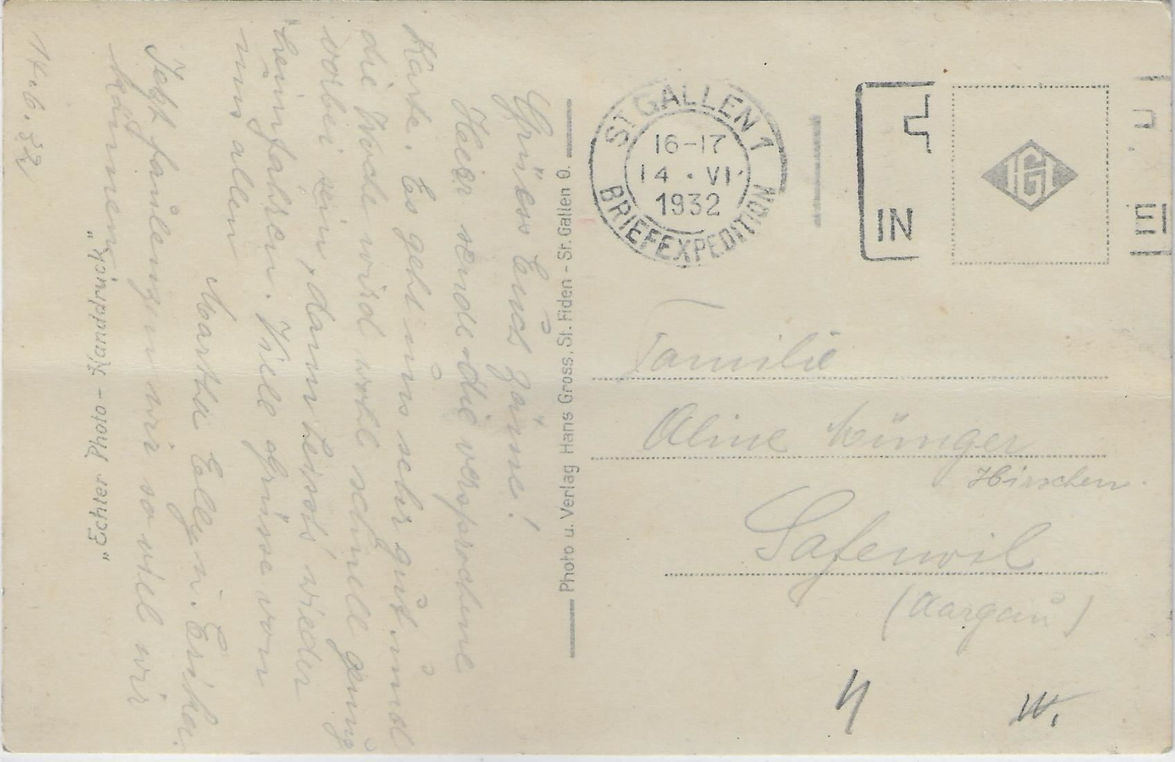 Cartoline postali: St. Gallen gegen Rosenberg – Antico da Ettingen venduto da Kartenplanet 1