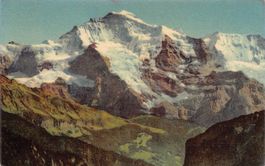 ALPIN: Jungfrau, gelaufen 1960, Nachgebührstempel Österreich