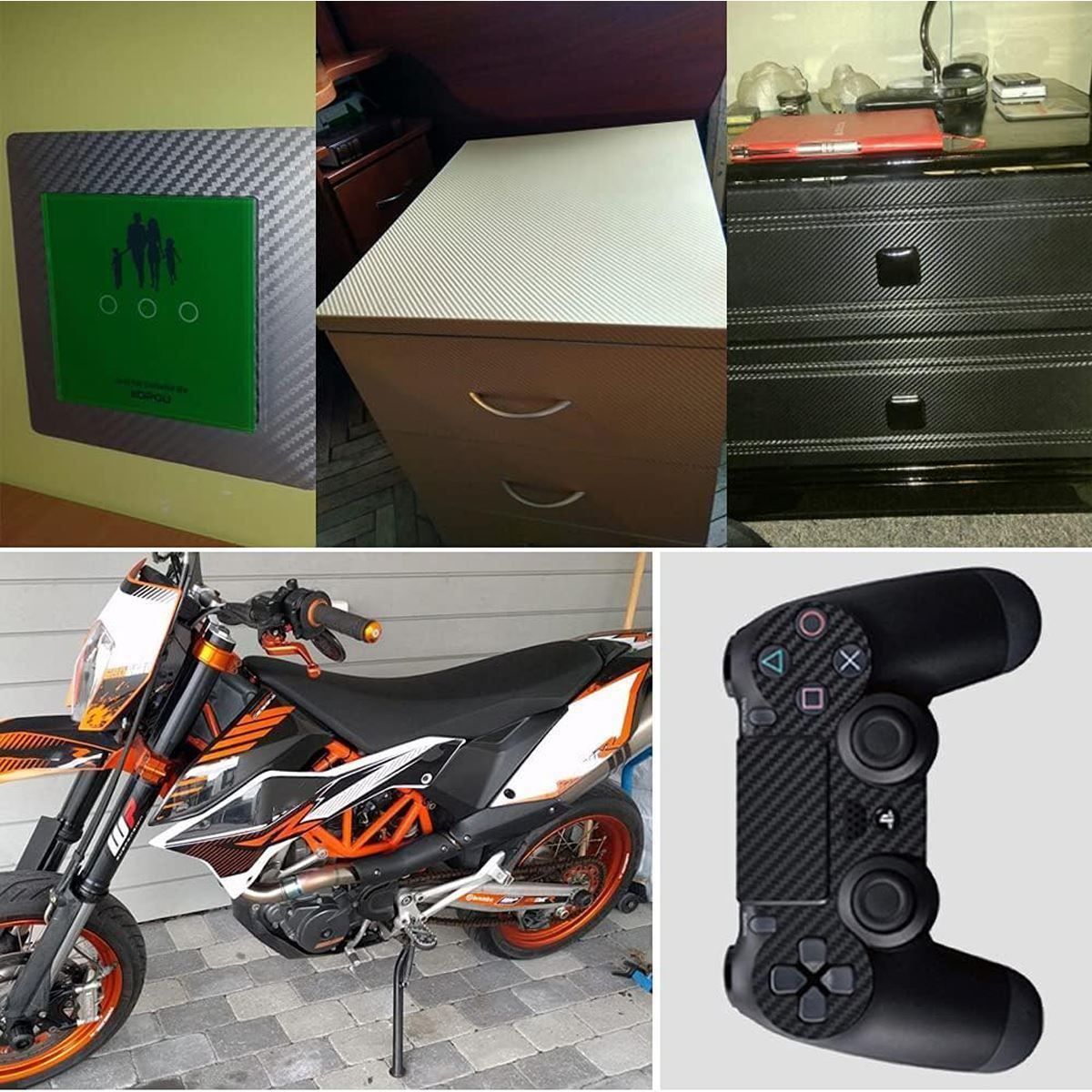 Sticker: Carbonfolie 3D Auto Folierung 0.75x2m – Nuovo (secondo la descrizione) da Thun venduto da coverall 3