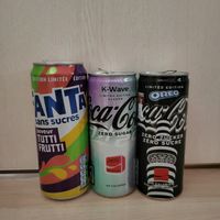 Lot 3 canettes édition limitée Coca-Cola Oreo Fanta vide