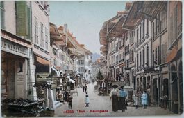 Postkarte Hauptgasse Thun 1912