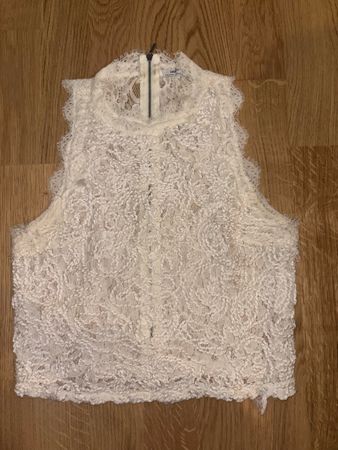 Zara Trafaluc Spitzen Top weiss