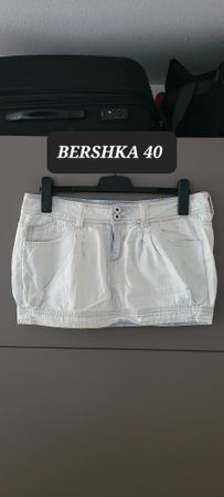 Mini-jupe en jean délavé BERSKA taille 40/L