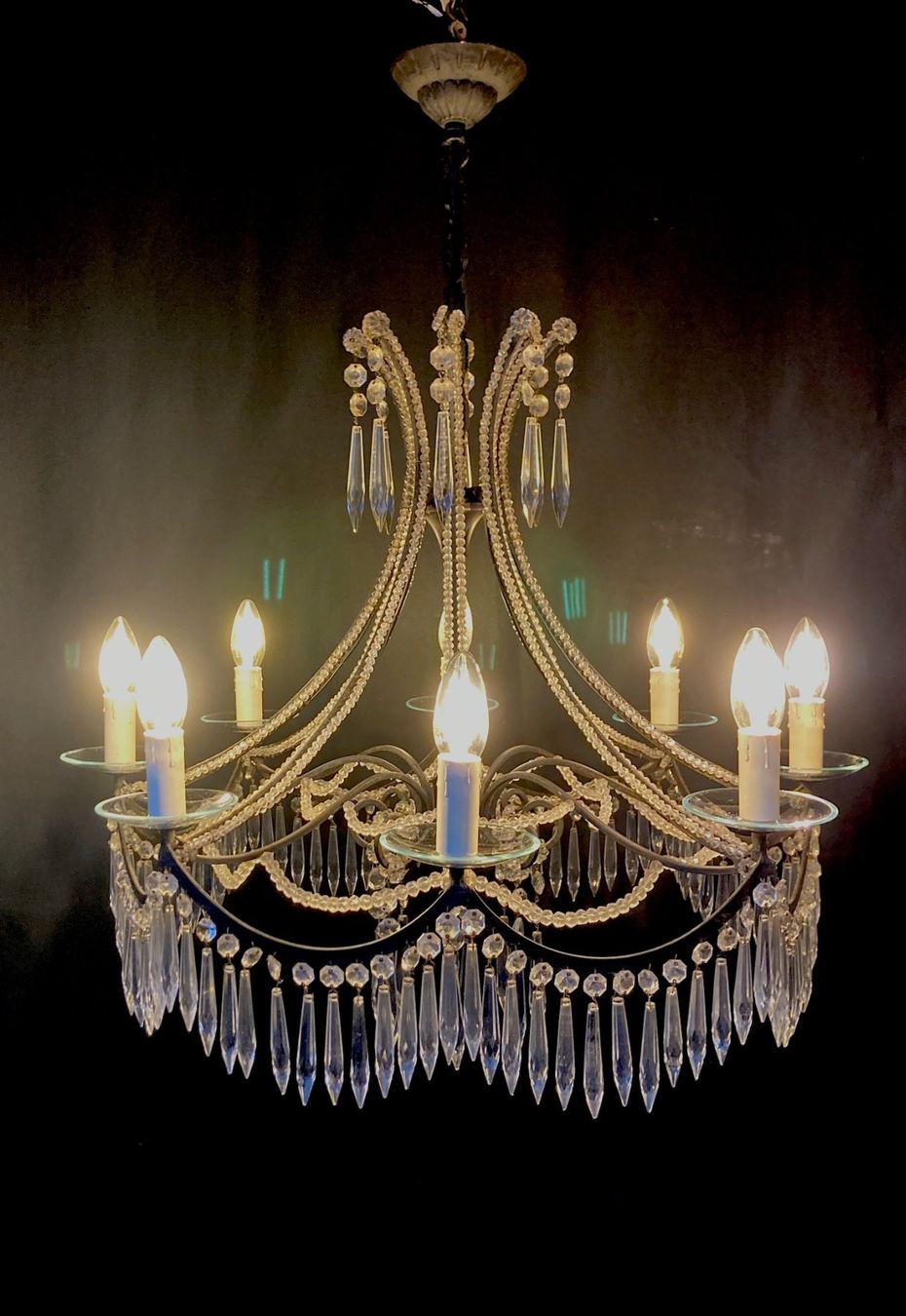 Lampadari & plafoniere: Fantastischer antiker Kronleuchter, Kristallleuchter – Usato da Rumlikon venduto da Ambiente_Brocante 1