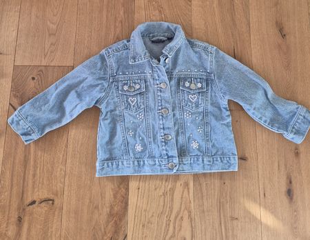 Jeansjacke Campus mit Perlen hellblau Grösse 92 