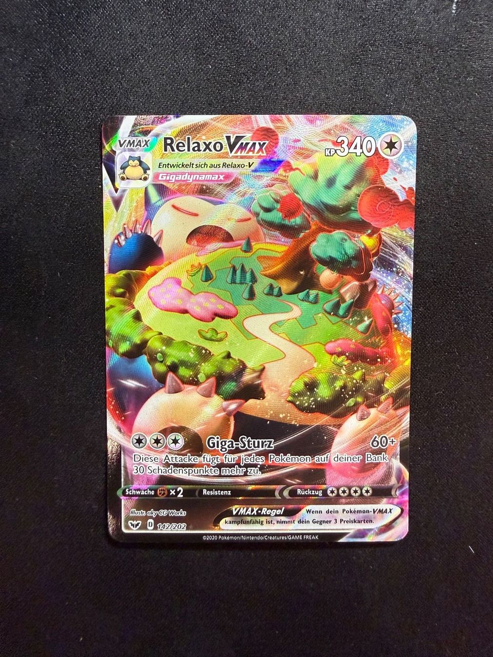 Pokémon Sammelbilder & Trading cards: Pokemon Relaxo VMAX 142/202 DE – Gebraucht aus Buchs SG von Rheintalseller