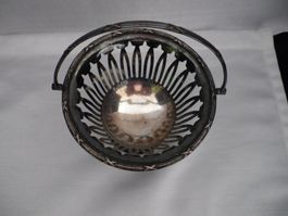Kleiner Metallkorb  versilbert