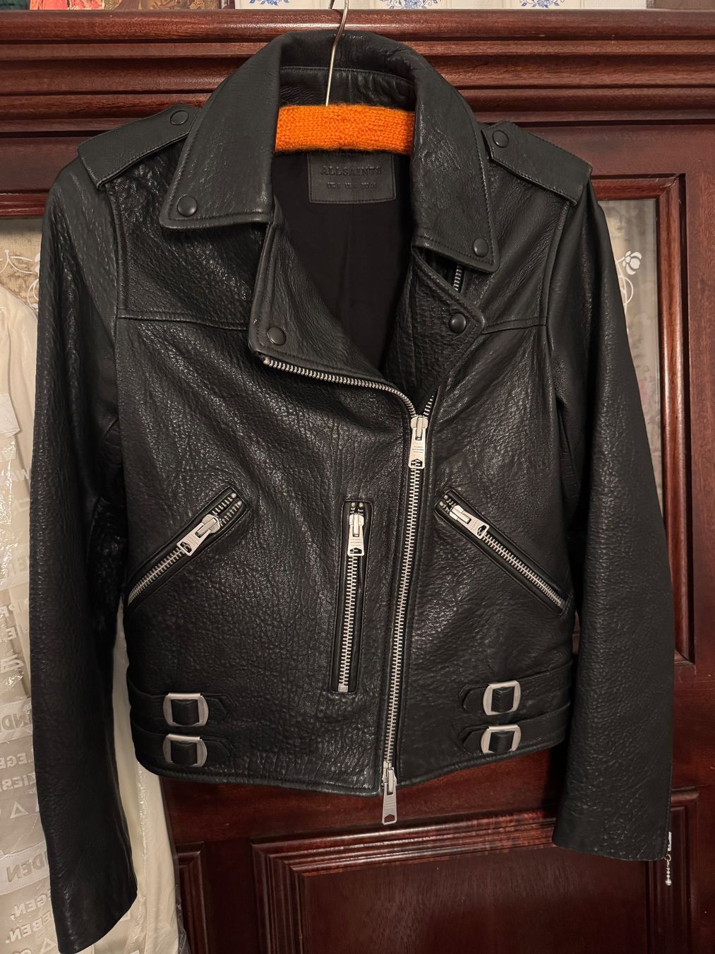 Allsaints Giacche: AllSaints Lederjacke Bikerjacke – Usato da Obfelden venduto da cesarina10