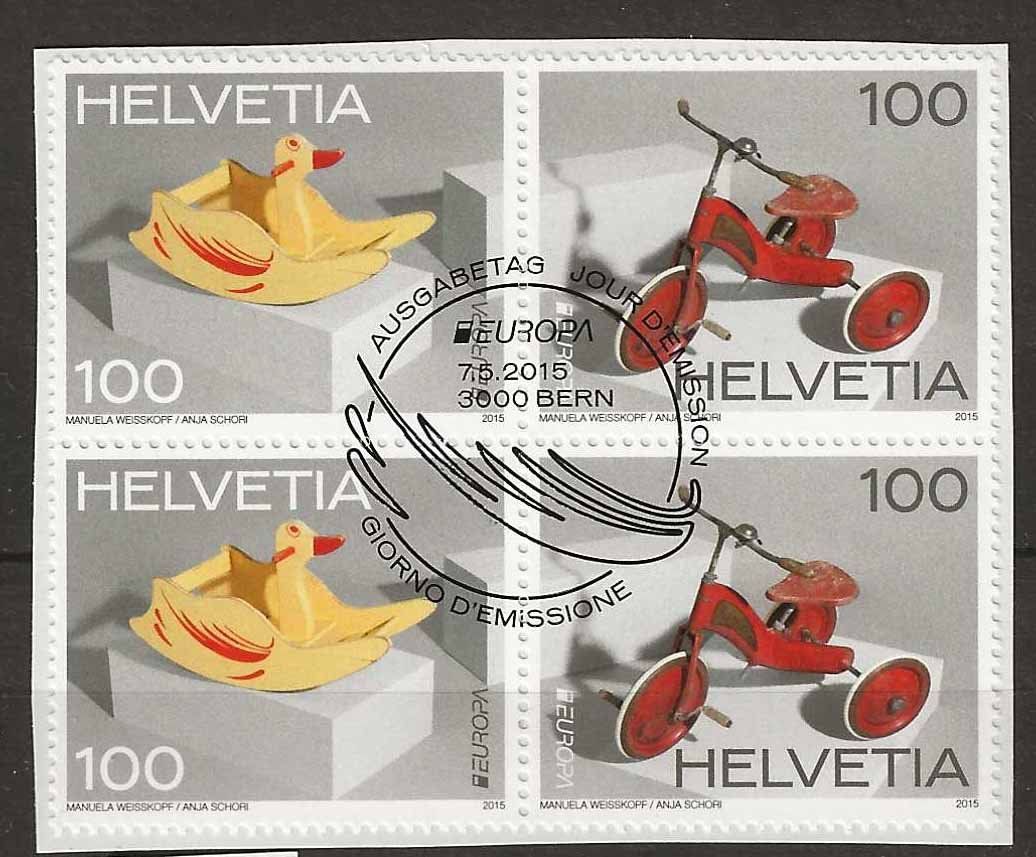 Tutti i francobolli: B1554 - Anciens jouets  B4 1er j. – Usato da Trélex venduto da Phil_Albert