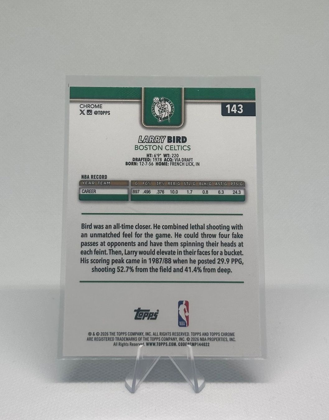 Topps Sammelbilder & Trading cards: Topps Chrome Update - Larry Bird Red, White & Blue – Neu (gemäss Beschreibung) aus Reichenburg von dialedincards 1
