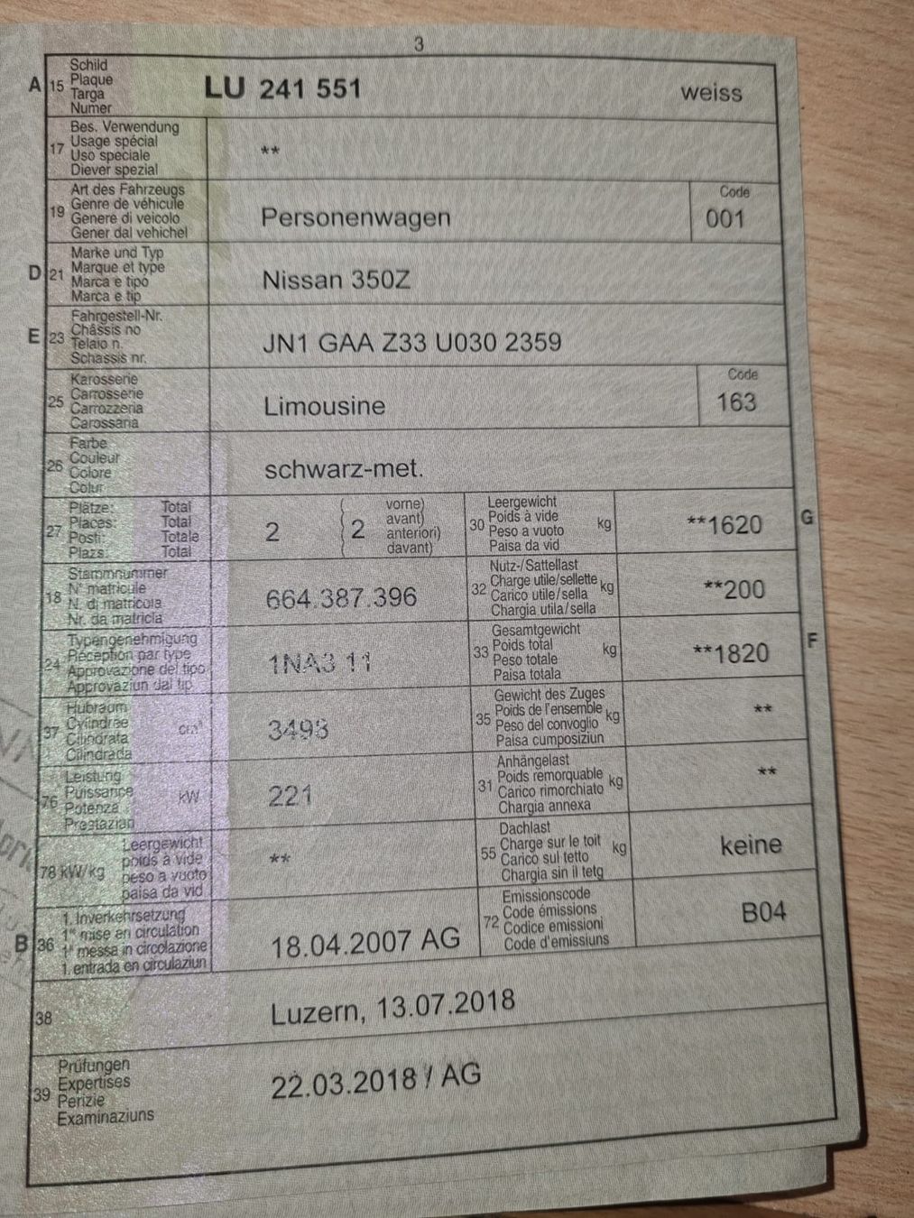 Nissan Automobili: Nissan 350Z – Usato da hochdorf venduto da gile08 8