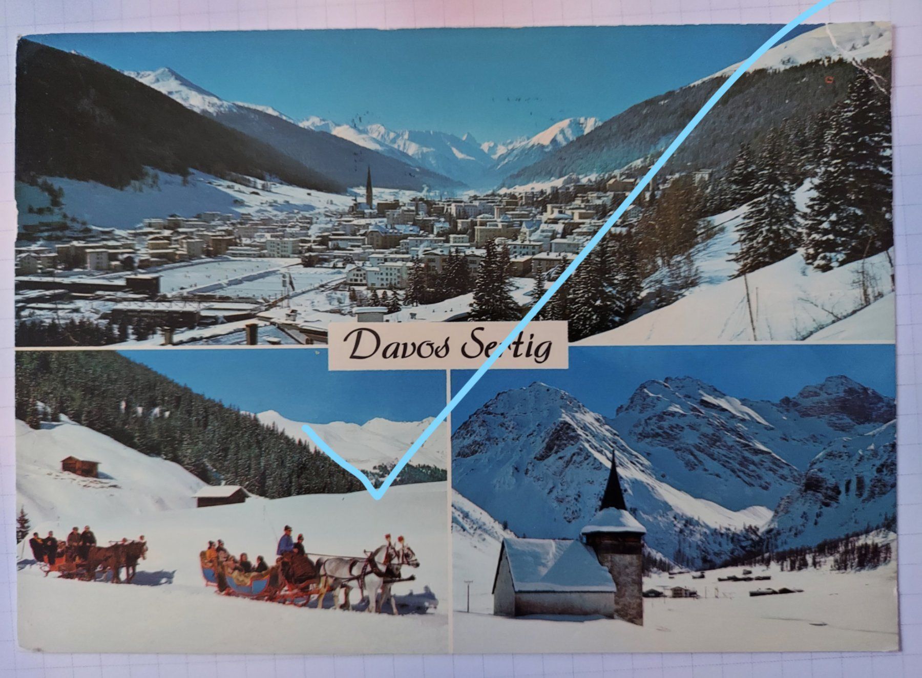 Cartoline postali: Davos (GR) – Usato da Lyss venduto da rochen54