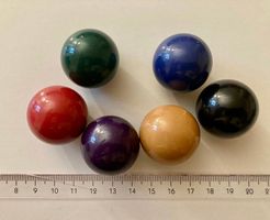 Kugel - Knöpfe Kunststoff, div. Farben, 6 Stk.