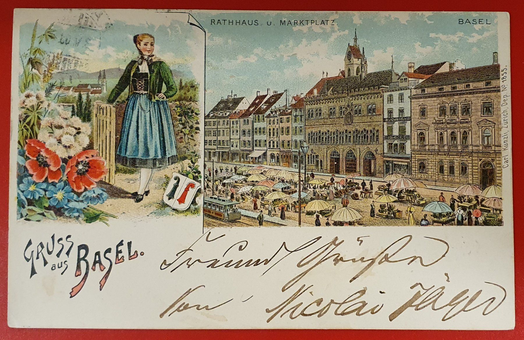 Cartoline postali: Gruss aus Basel 1903 – Usato da Kreuzlingen venduto da Rschweiz1