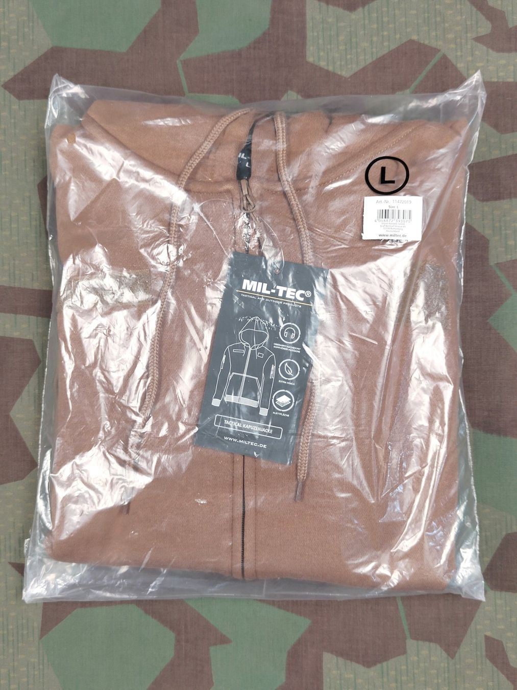 Uniformi: Tactical Kapuzenjacke, coyote, Grösse L – Usato da Bauma venduto da SwissMilitaria 1