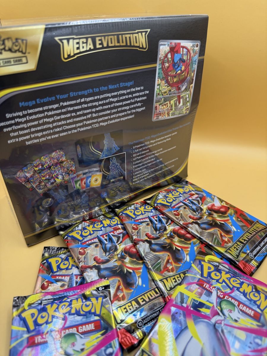 Pokémon Carte collezionabili: Mega Evolution ETB  & 7 Booster packs EN – Nuovo e nell'imballaggio originale da Wetzikon ZH venduto da KartenKid 2