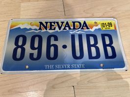 Targa Nevada 896-UBB, da collezione,USA,ottimo stato