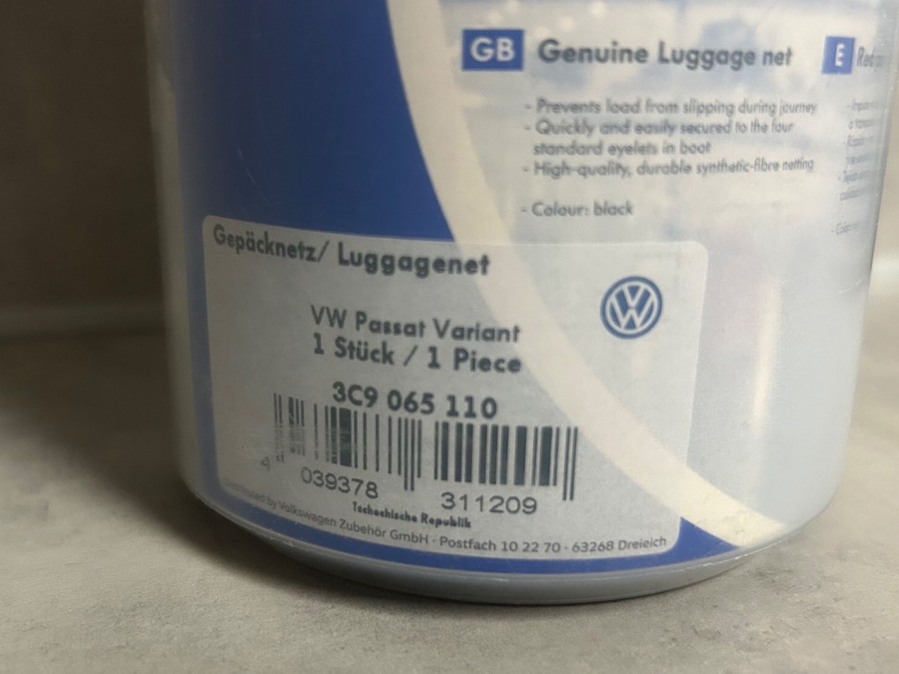 Volkswagen Accessori per altri veicoli: Original VW Gepäcknetz 3C9 065 110 Passat Variant – Nuovo e nell'imballaggio originale da Oberkulm venduto da angela_05 4