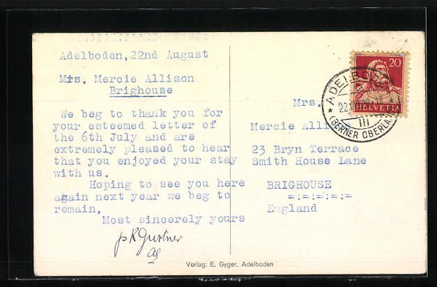 Cartoline postali: AK Adelboden, Grand Hotel mit Eisbahn – Usato da Berlin venduto da bartko-reher 1