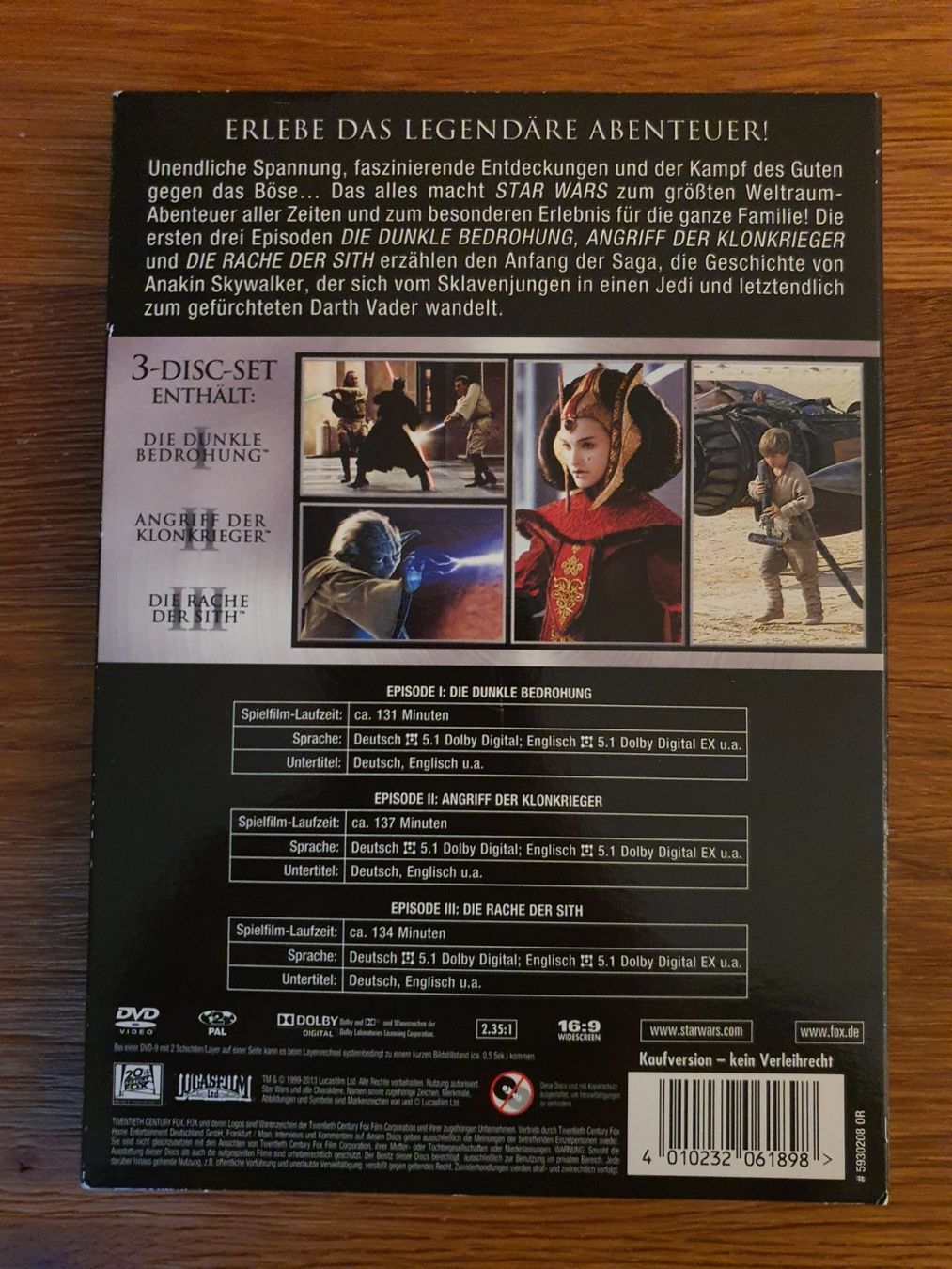 Tutti i DVDs: DVD set Star Wars - Episodes I, II, III – Usato da Zürich venduto da tim_8vjq 1