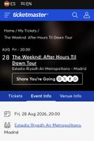 The Weeknd 2 Sitzplätze Madrid