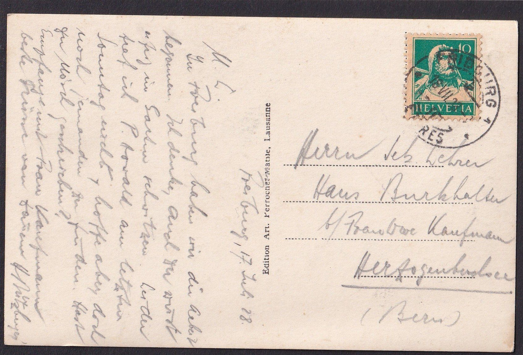 Cartoline postali: Fribourg Les Bains – Usato da Olten venduto da clotaldi 1
