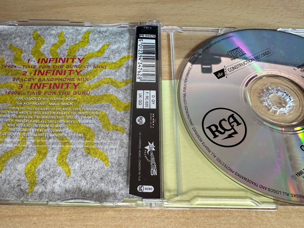 Guru Josh – Infinity (1990's...Time For The Guru) - Single (Gebraucht ...