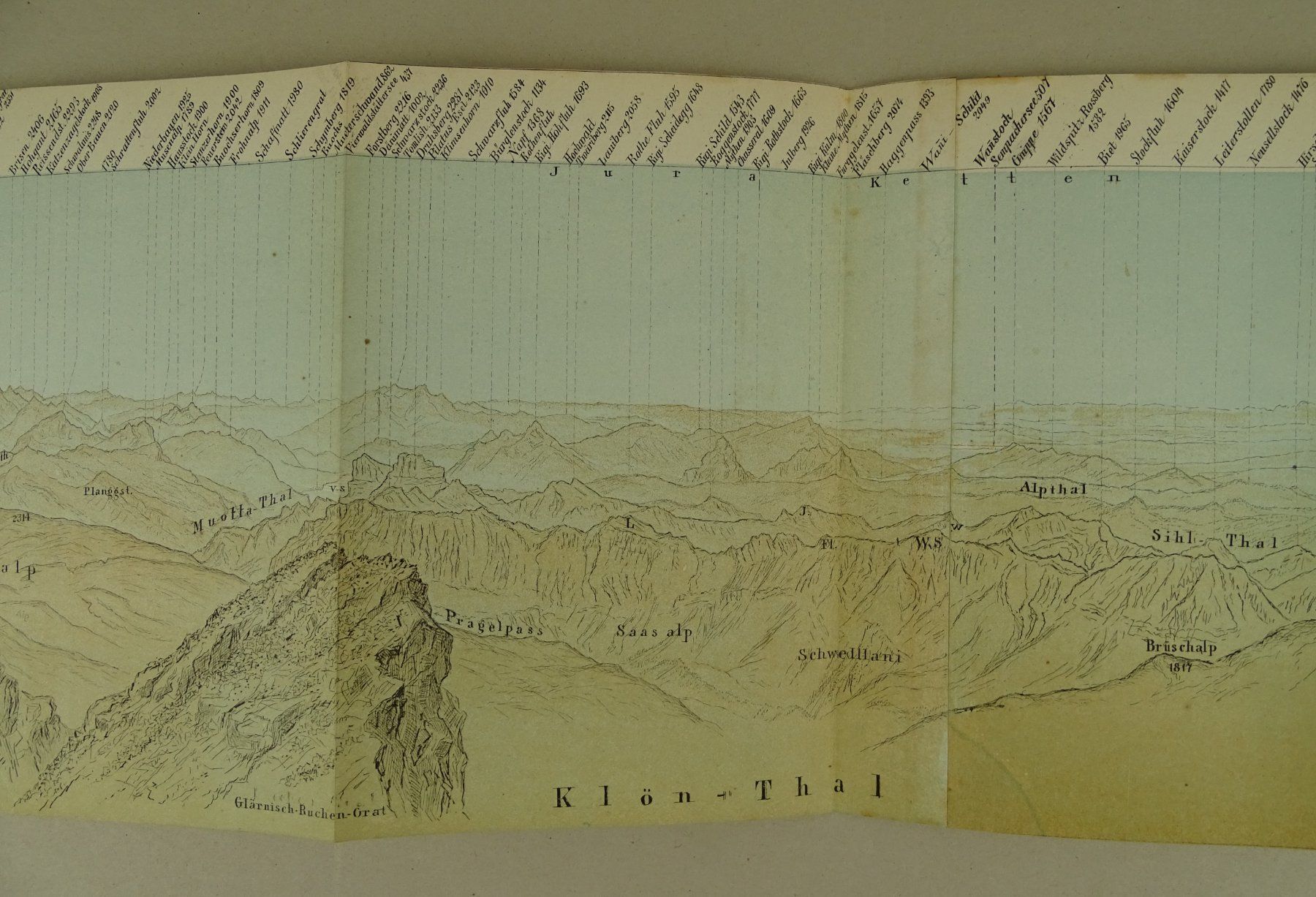 Libri: PANORAMA VOM RUCHEN GLÄRNISCH 1870 – Usato da Grüningen venduto da Kartensammler 6