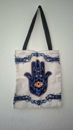 Borsa tote mano di Fatima occhio blu