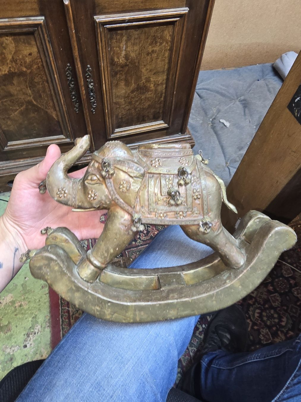 Statuette: Indischer Schaukelelefant Messing / Kupfer (D) – Usato da Rorschach venduto da TimelessTrading 4