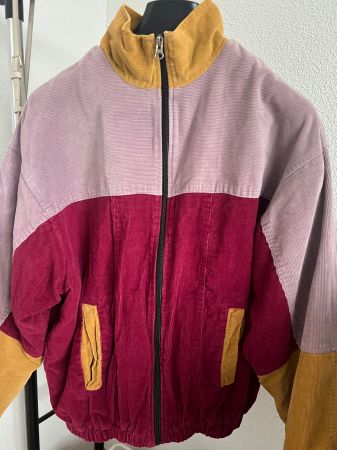 REWORK Cordjacke Colourblock gefüttert - Gr. L